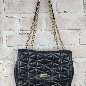 Black Quilted Chain Shoulder Bag
